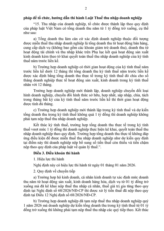 Dự thảo Nghị định quy định về chính sách thuế; thi hành Luật Thuế thu nhập doanh nghiệp- Ảnh 2.